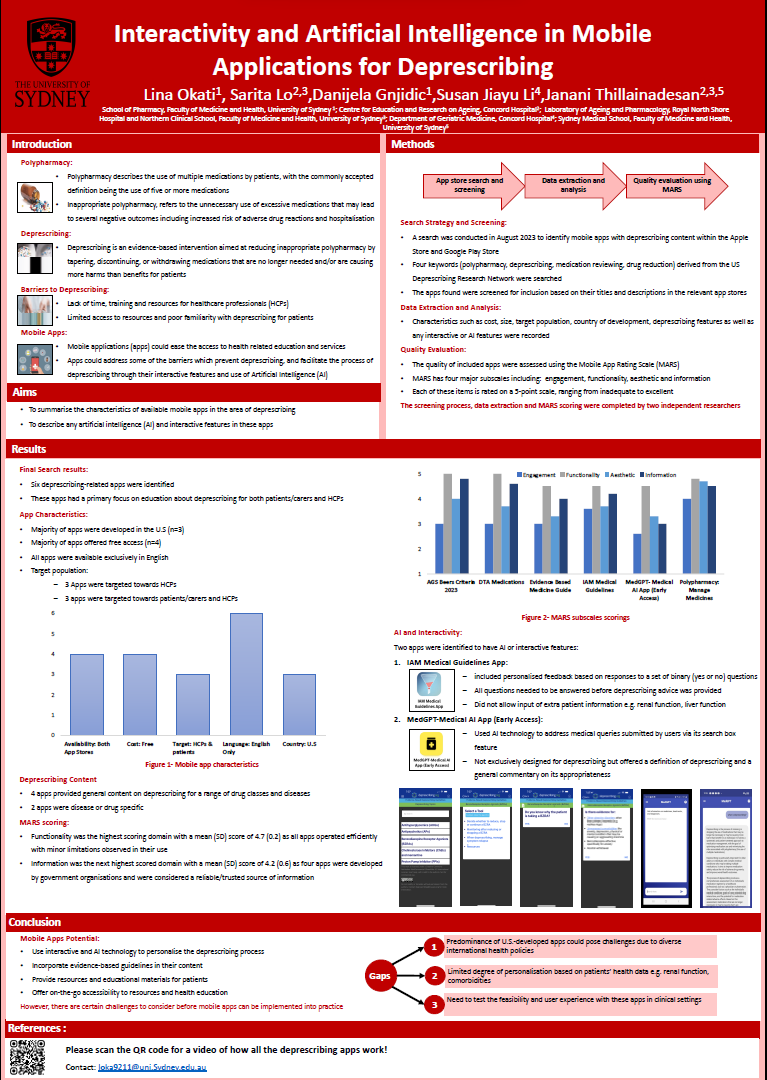 Image of poster called Interactivity and Artificial Intelligence in Mobile Applications for Deprescribing